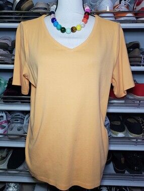 Talbots Pima Cotton V-Neck Tee